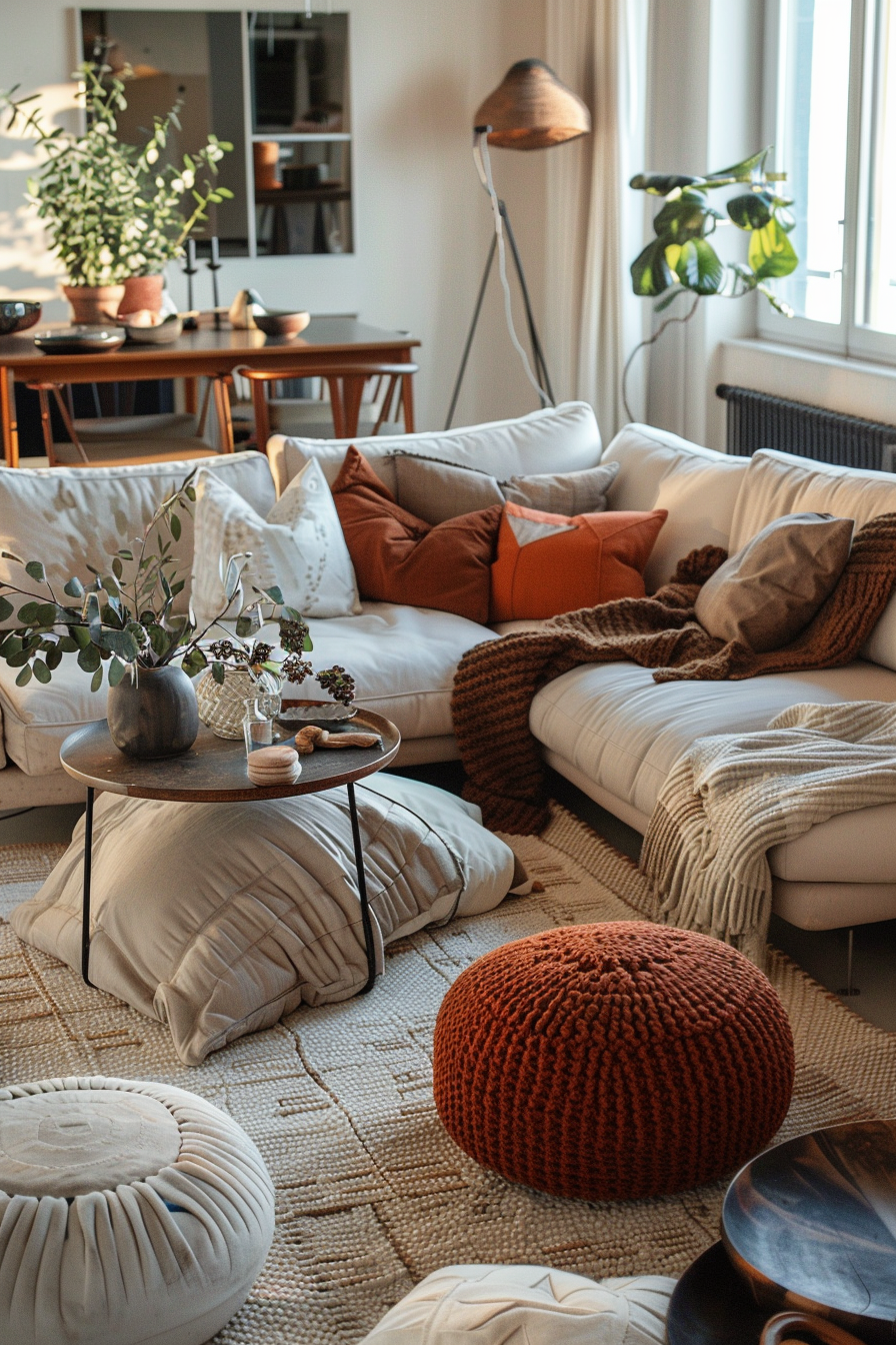 Comfortable seating options like armchairs and couches