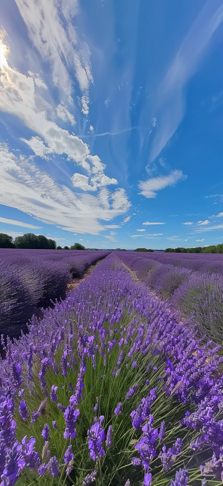 lavender fields under summer sky