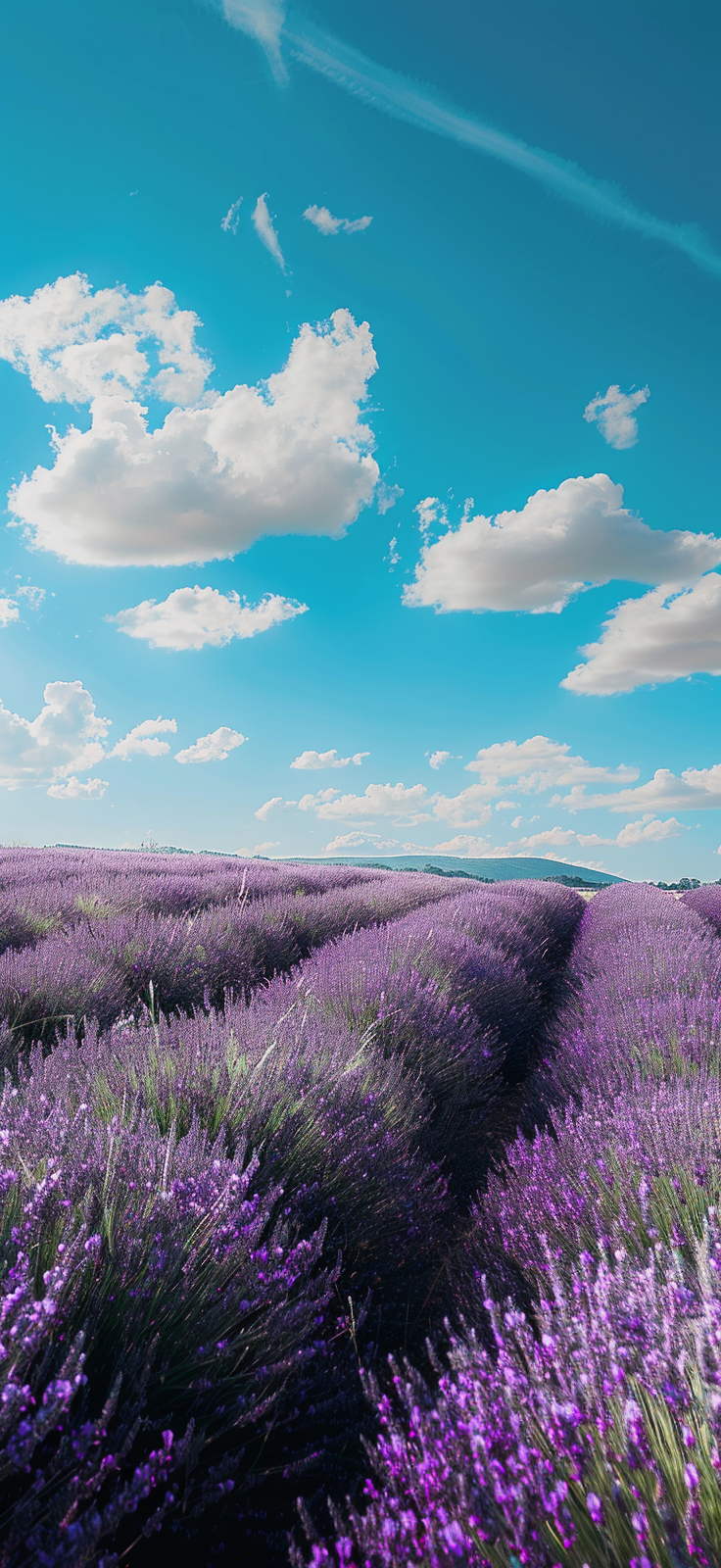 lavender fields under summer sky