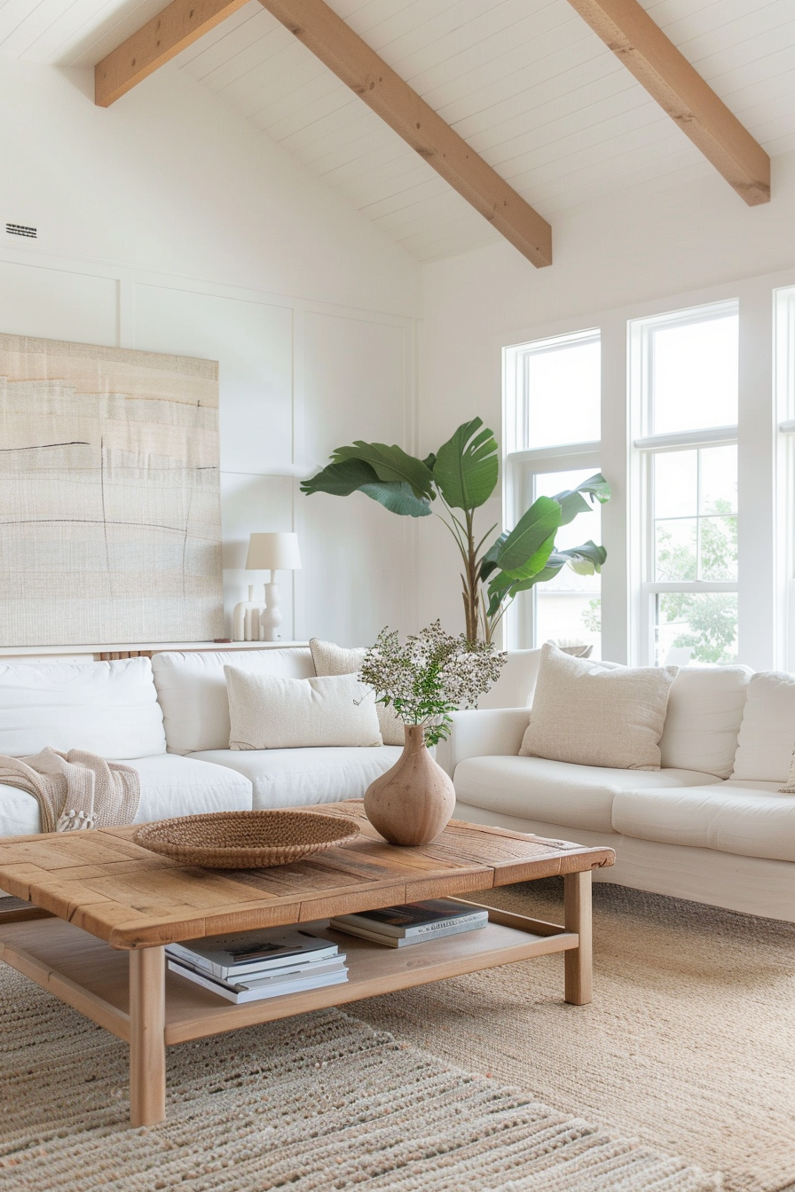 Sleek, low-profile furniture enhances modern aesthetic