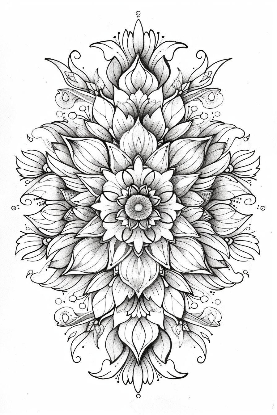 Intricate floral mandala