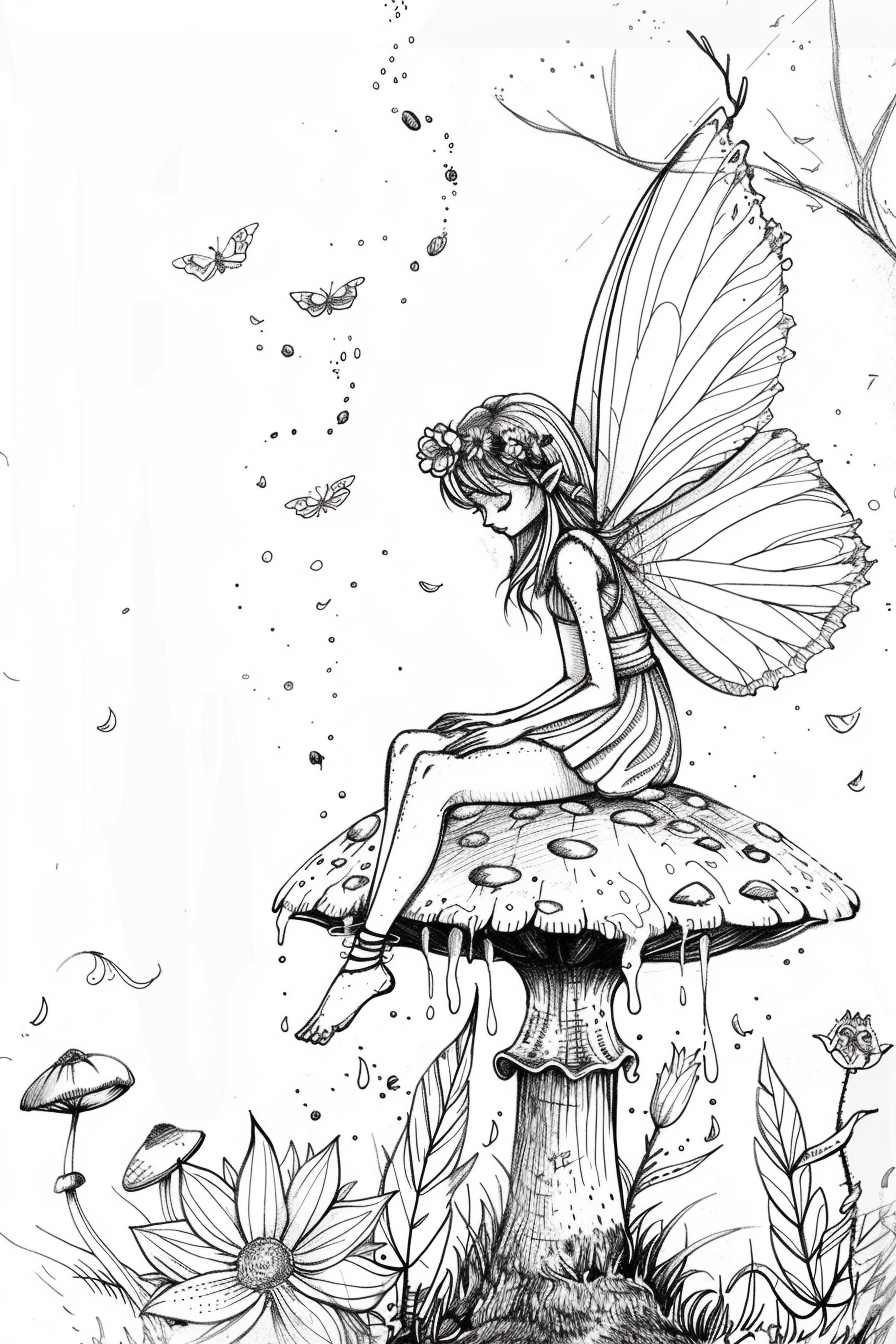 Fairy in an enchanted forest