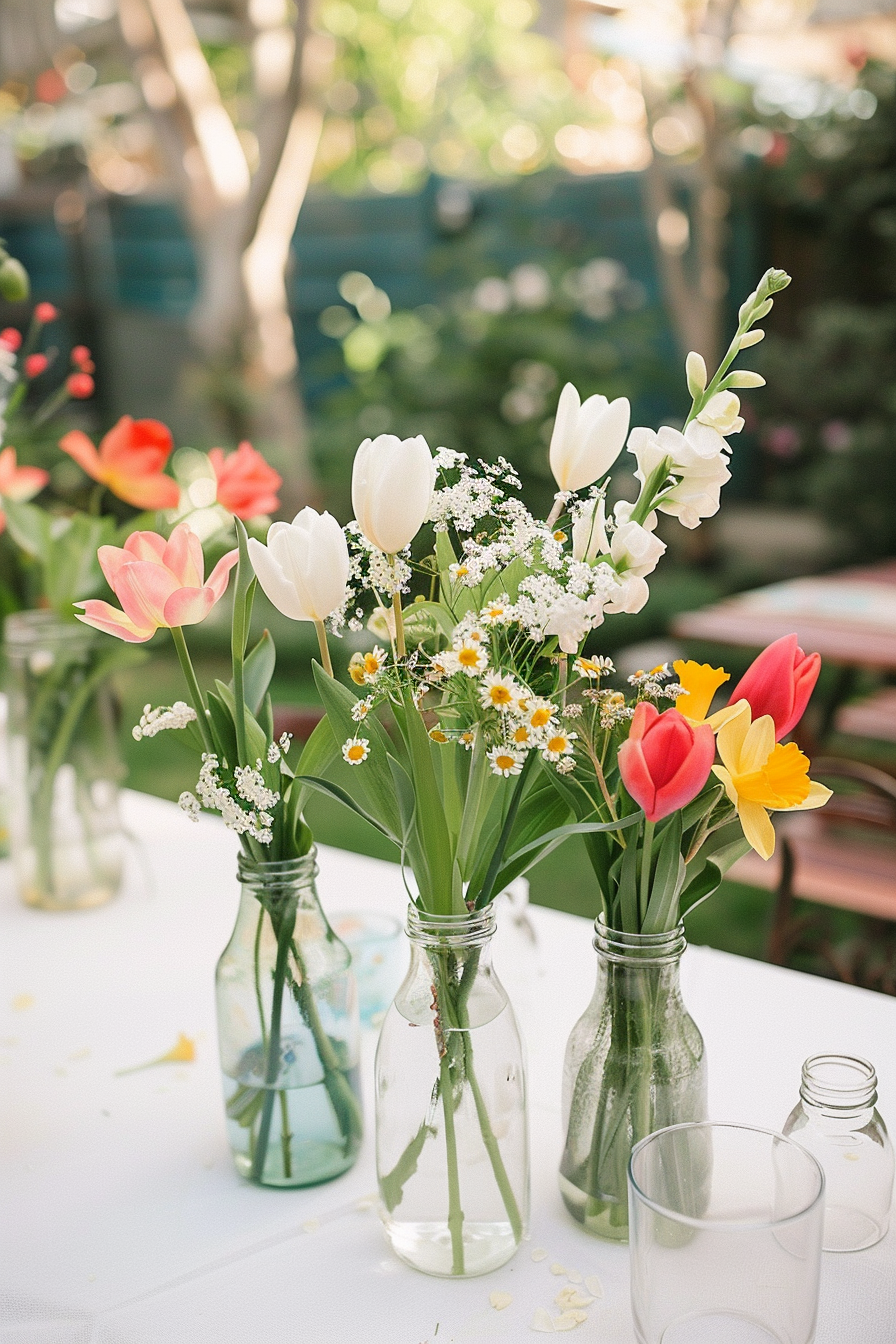 Seasonal flowers for a backyard wedding