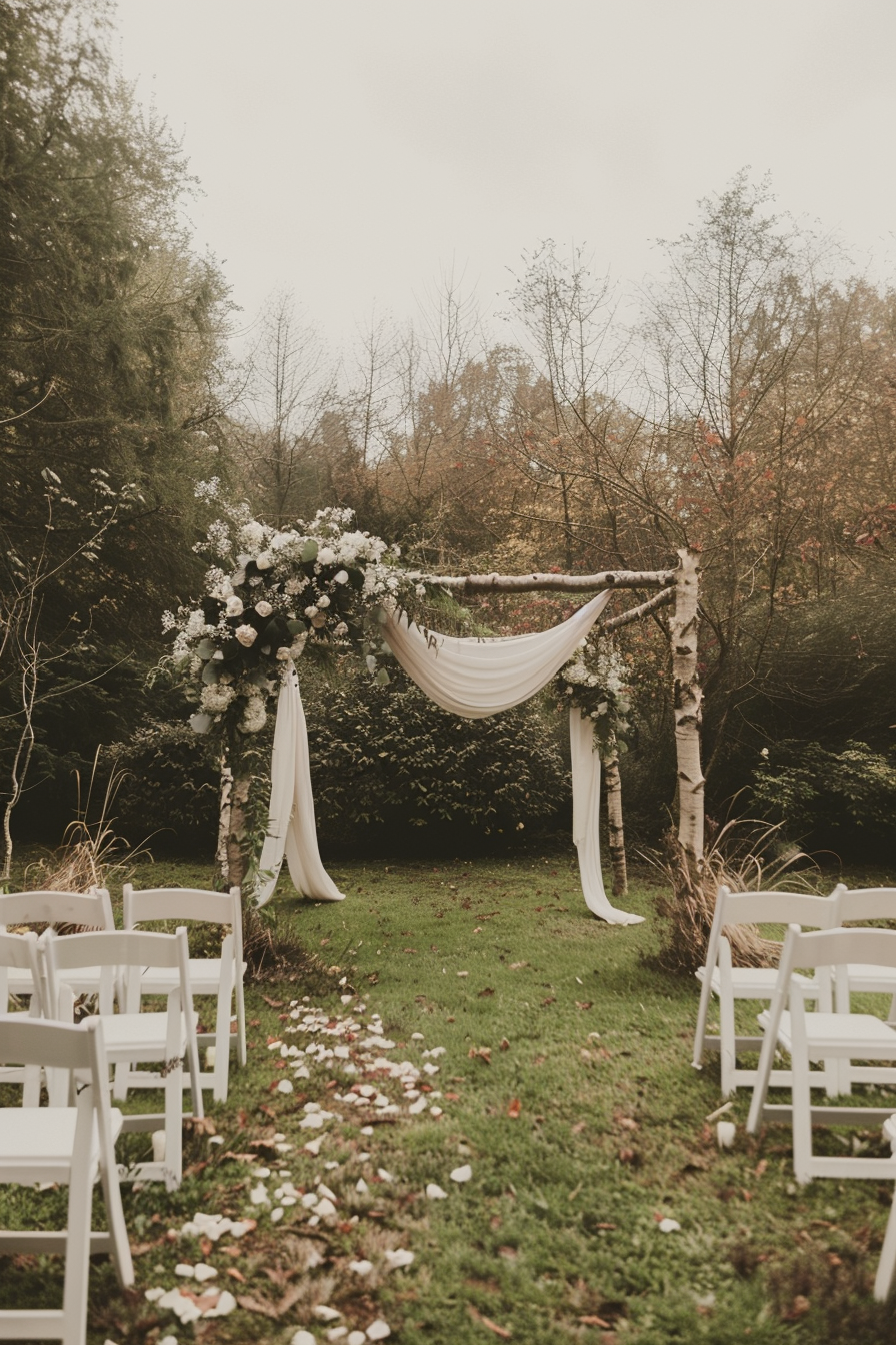 DIY simple and elegant wedding arch