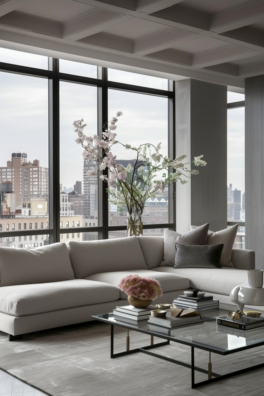 Modern board and batten walls in a stylish living room.