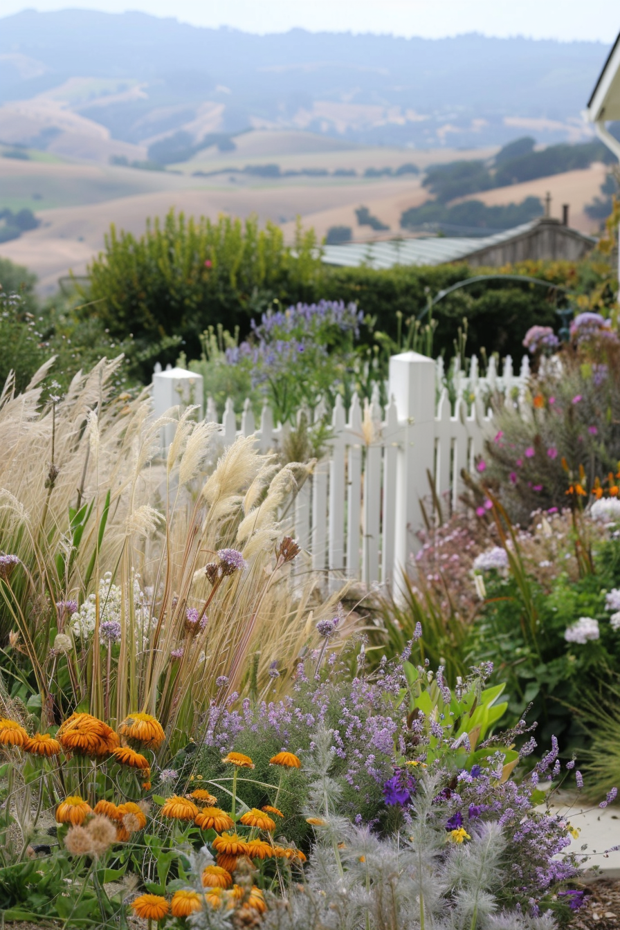 Ornamental grasses like maiden grass, fountain grass, and feather reed grass