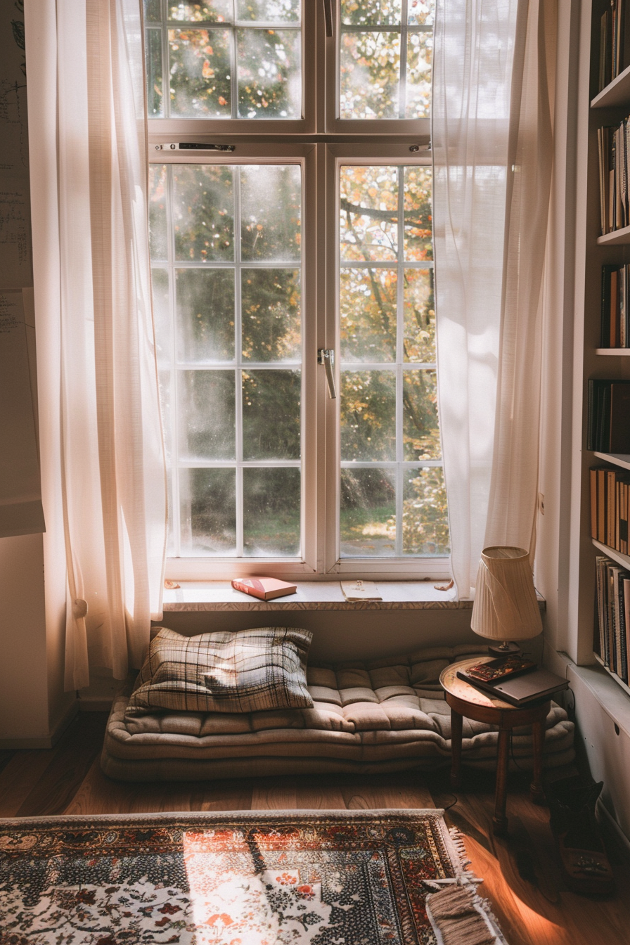 Relaxing Cottagecore Reading Nook