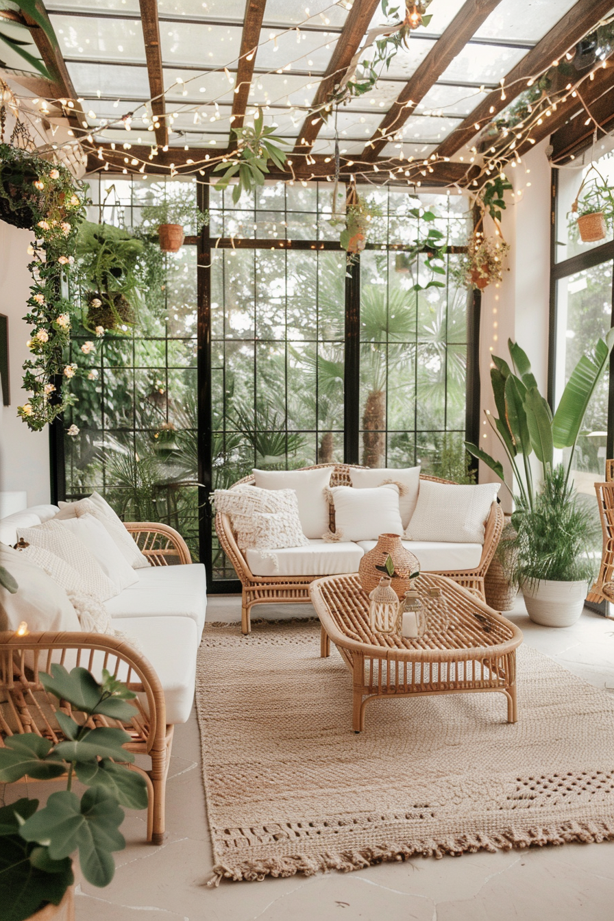 Serene Cottagecore Sunroom