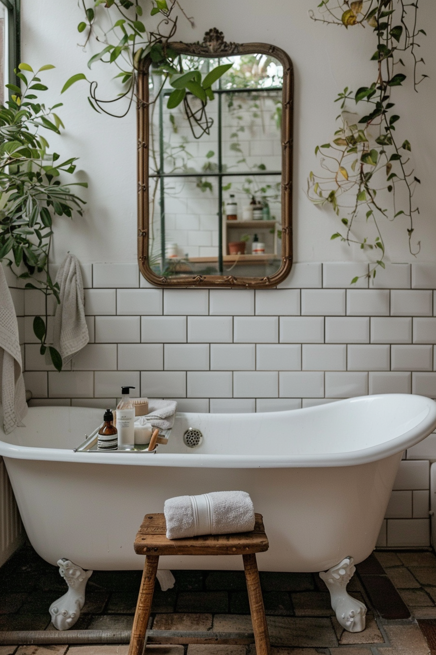 Inviting Cottagecore Bathroom