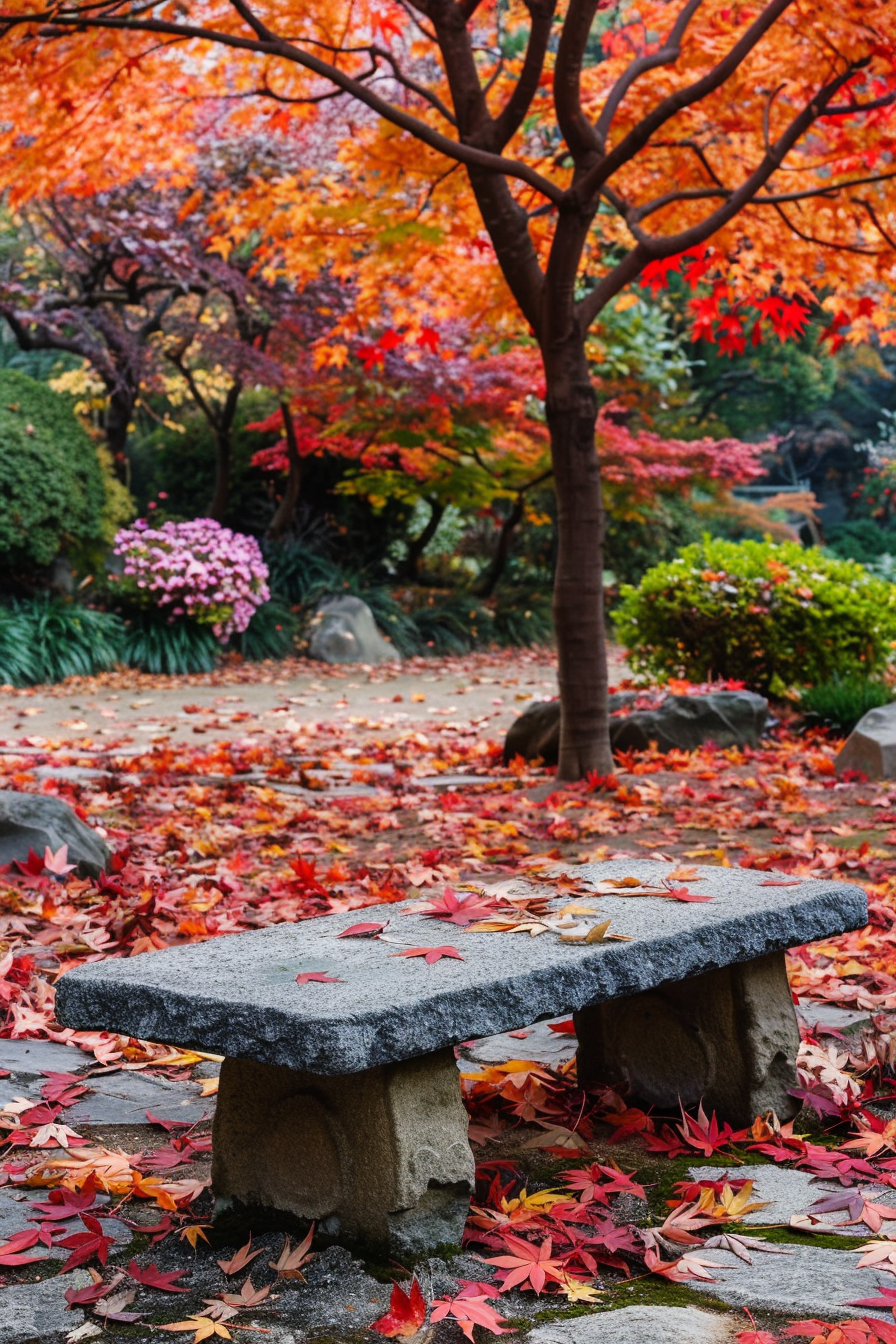 Japanese Maple trees in autumn splendor