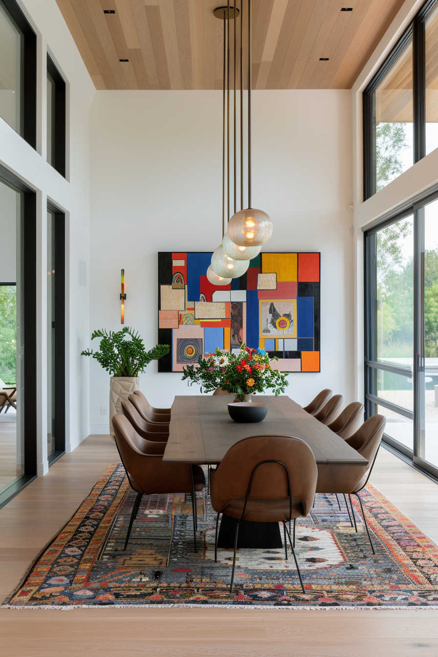 Dining room with a focal point