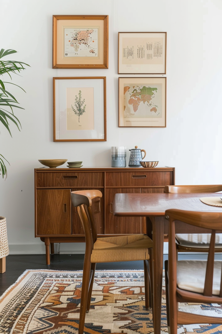 Dining room with vintage pieces