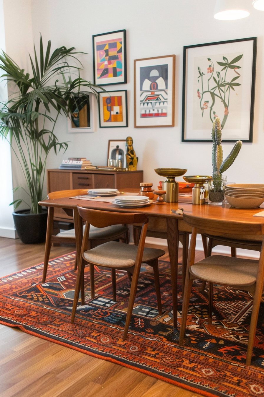 Dining room with vintage pieces
