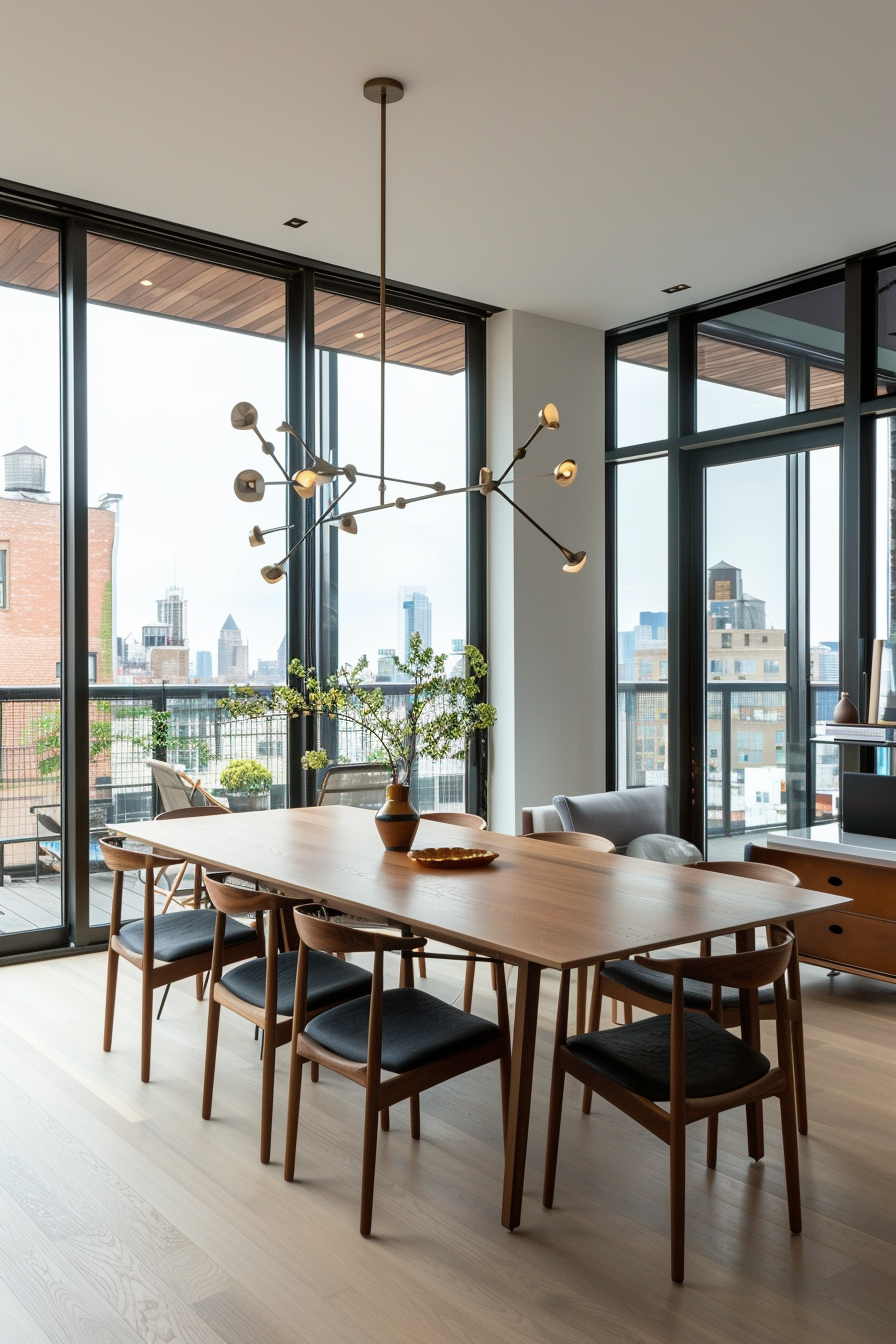 Dining room with open and airy layout