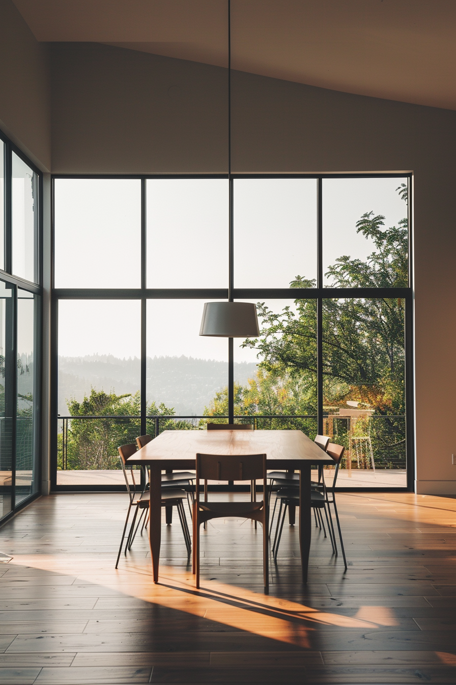 Dining room with open and airy layout