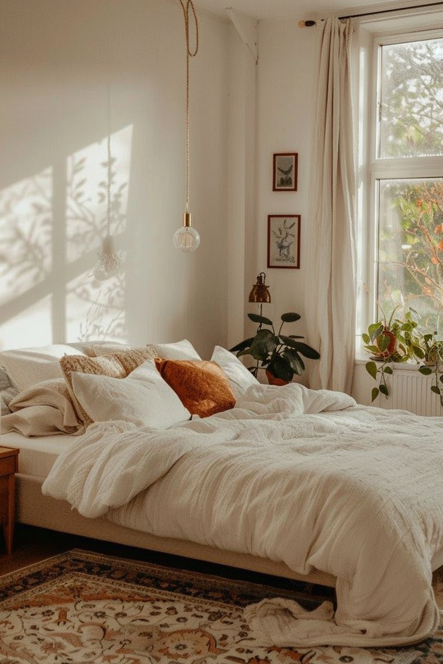 Cozy and inviting mid-century modern bedroom