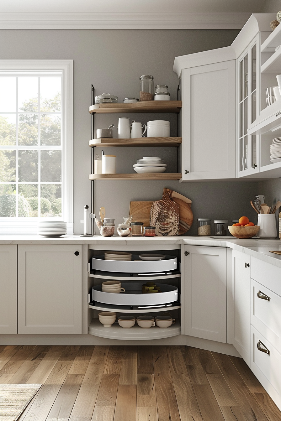 Lazy Susan and concealed handles