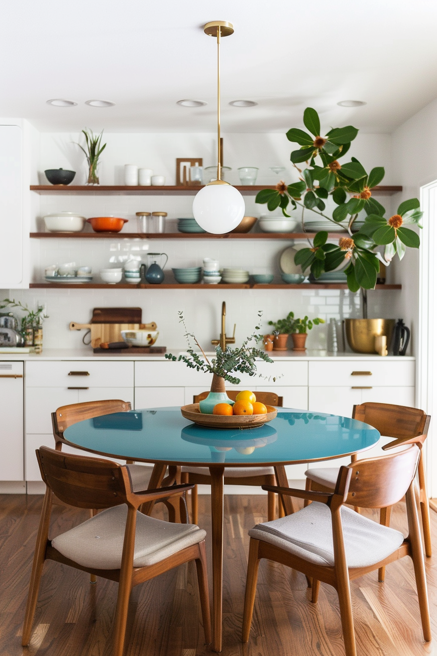 Complementary Eames-style molded plastic chairs