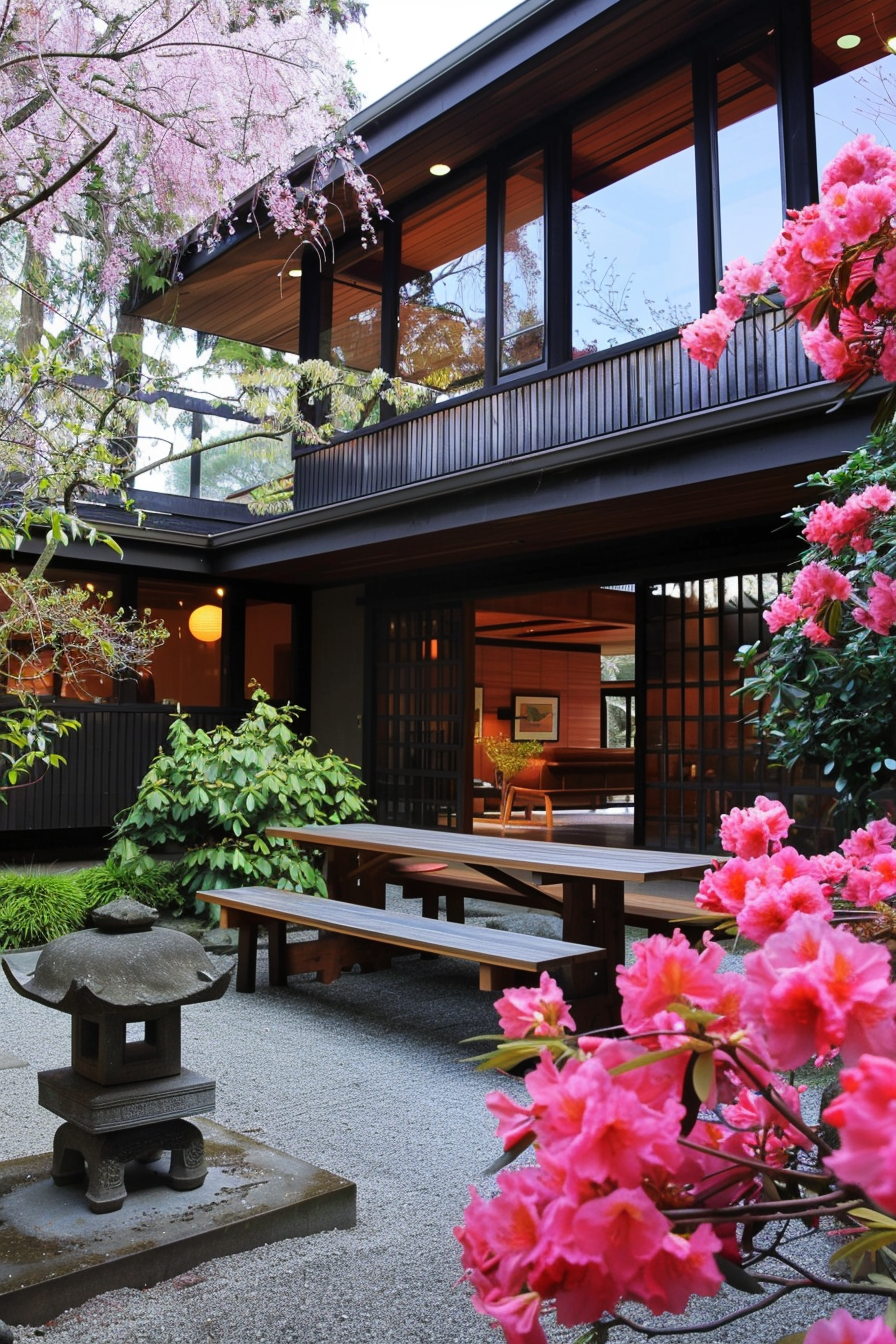 Cozy corner with Azaleas