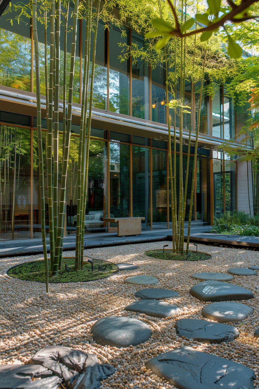 Tall bamboo creating a natural screen