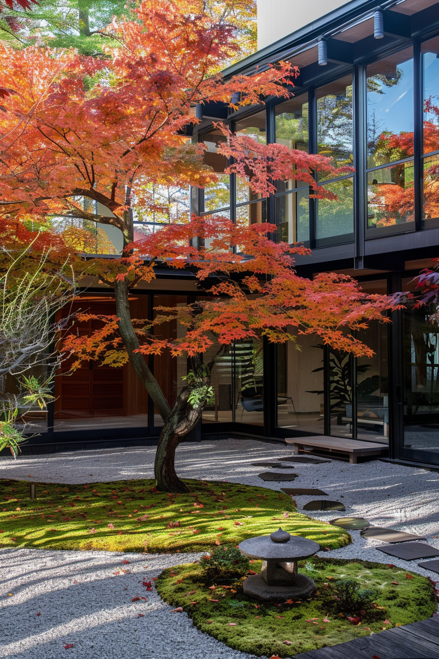 Japanese Maple tree in autumn colors