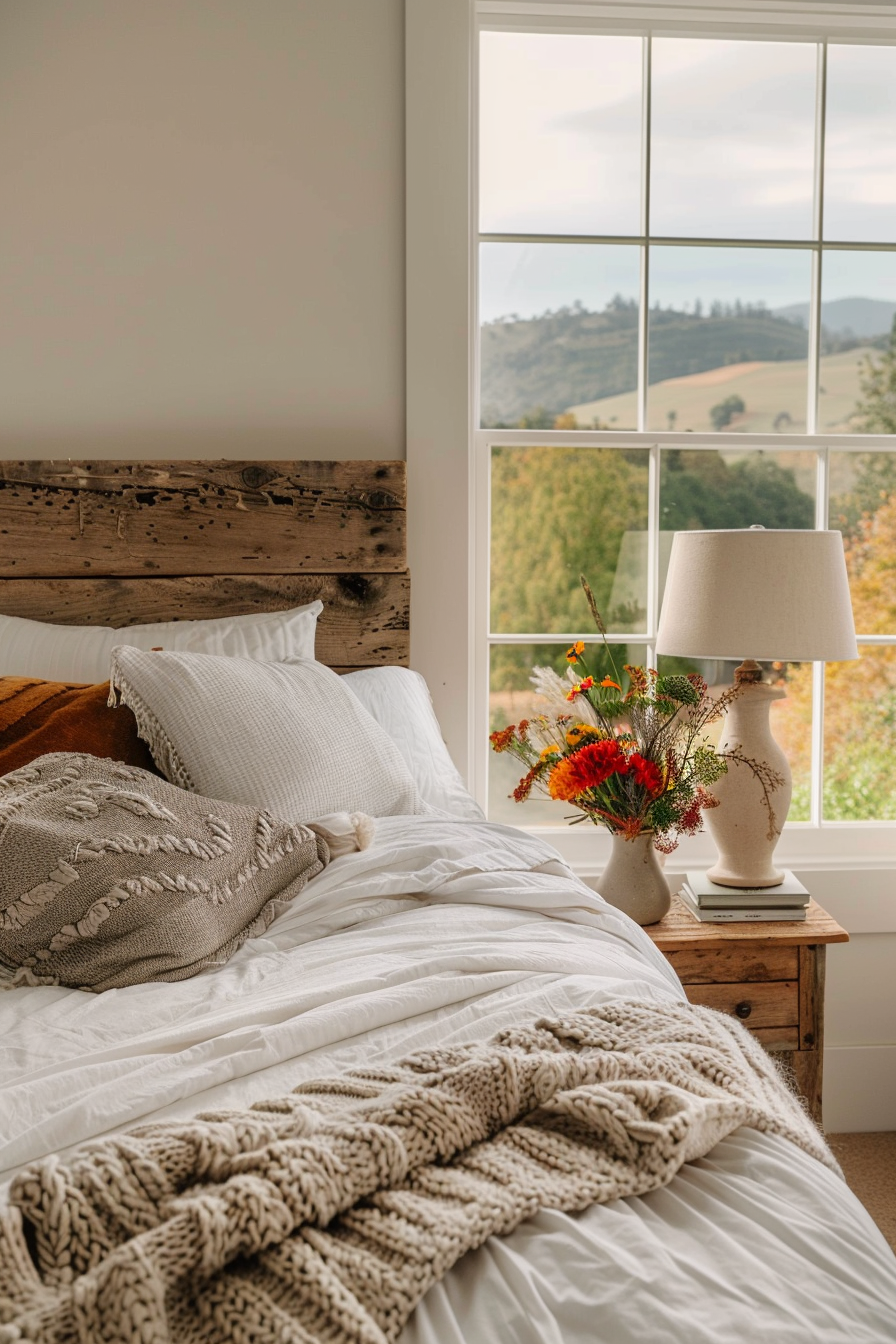 Natural wood elements in modern rustic decor