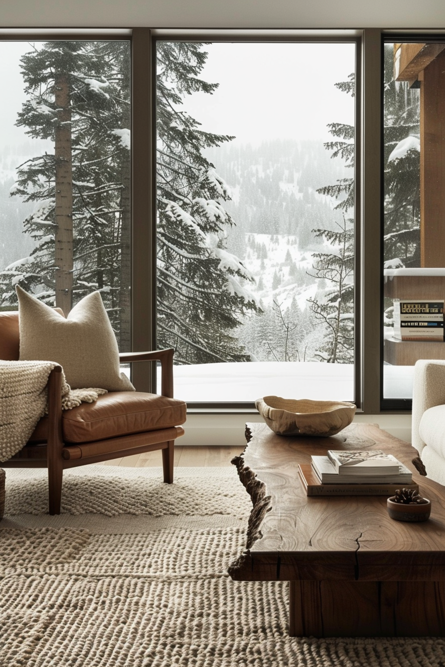 Layered textures in modern rustic decor