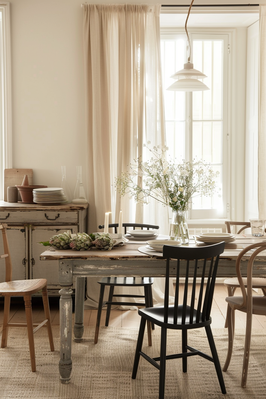 Vintage finds in modern rustic decor
