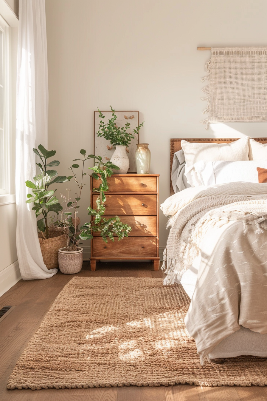 Potted plants and stone accessories