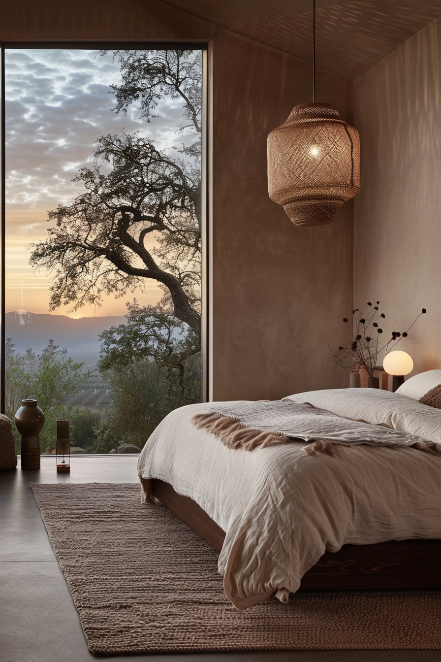 Soft, ambient lighting in bedroom
