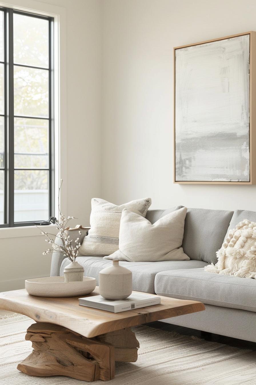 Neutral color palette with natural elements
