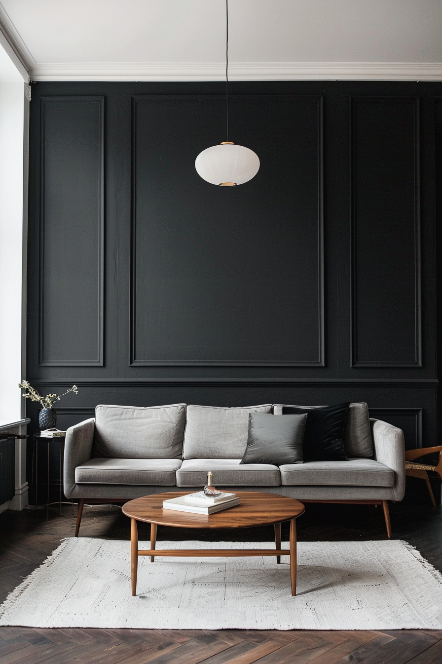 Cozy and moody living room atmosphere