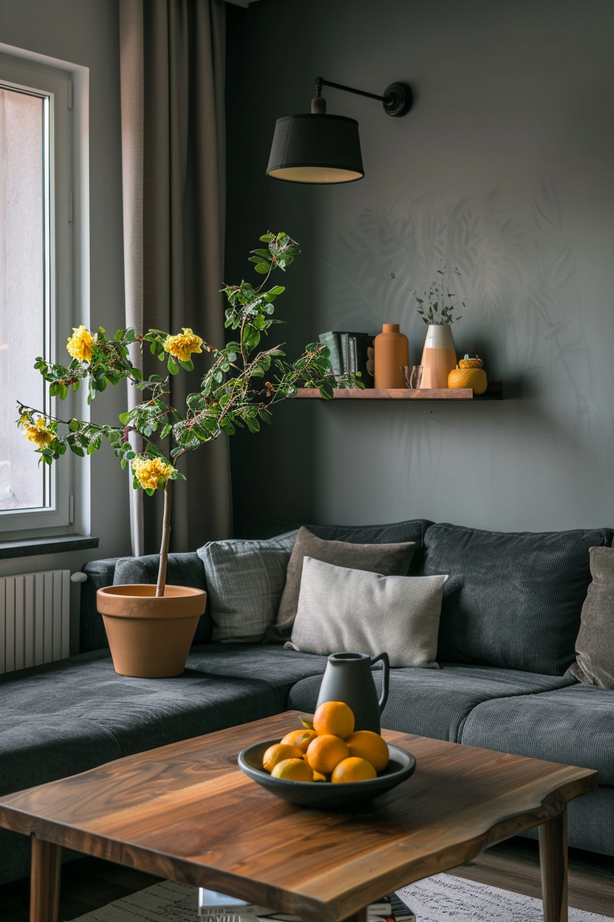 Deep, earthy colors for warmth