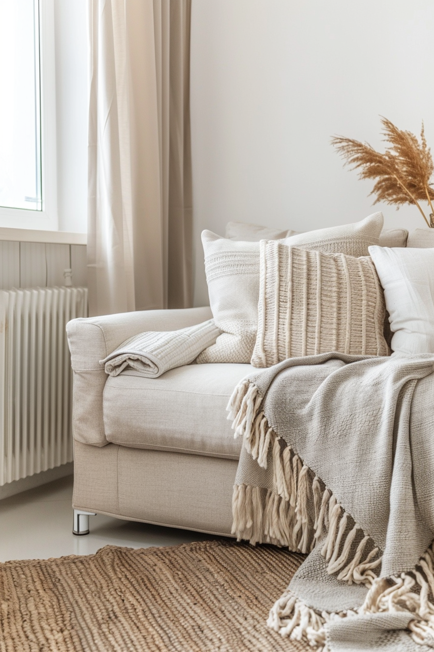 Comfortable couch as centerpiece