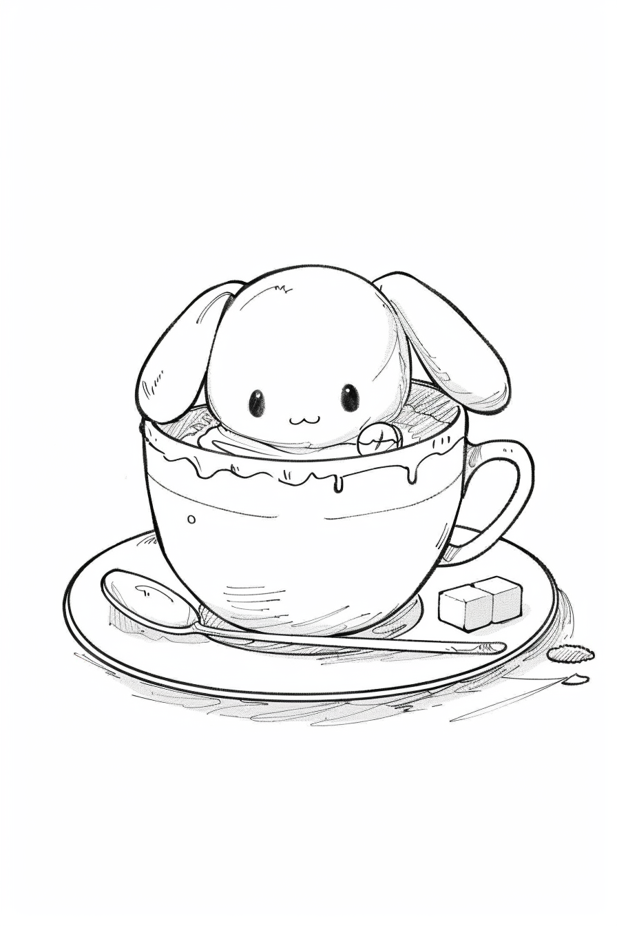 Cinnamoroll in a coffee cup