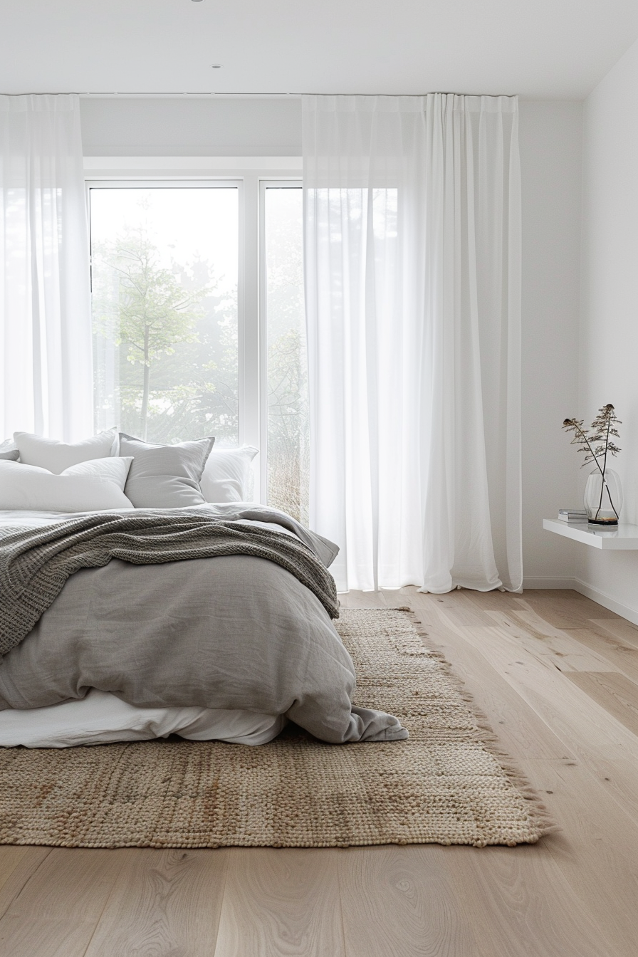 Scandinavian bedroom with neutral tones