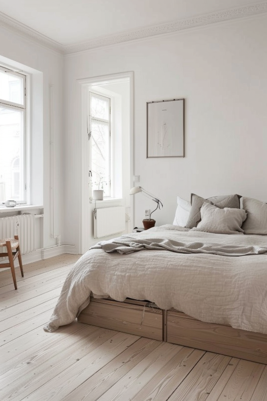 Functional and stylish Scandinavian bedroom
