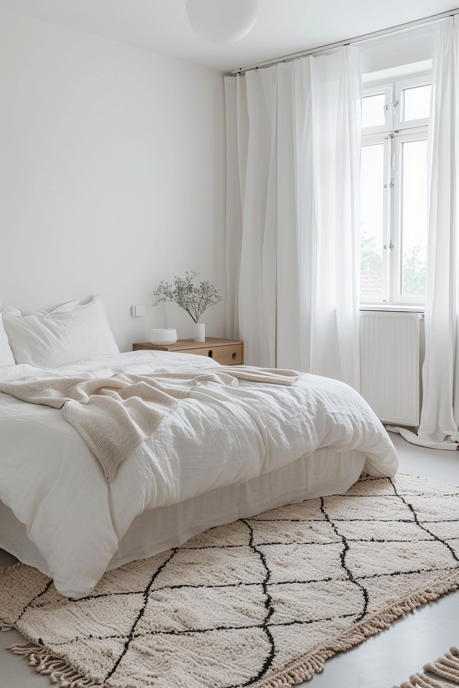 Scandinavian bedroom with high-quality pieces