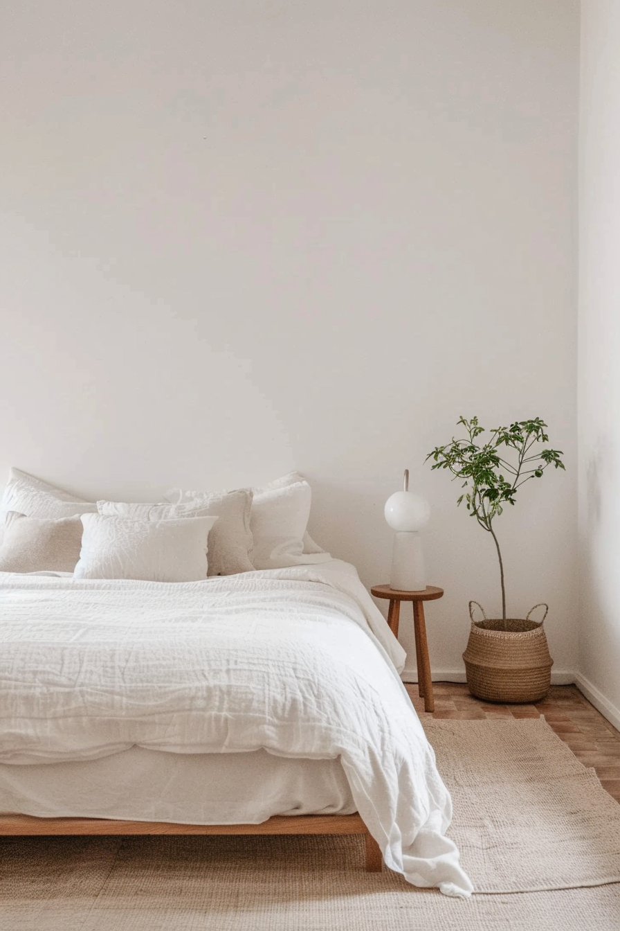 Simple bedroom with minimal decor and uncluttered space
