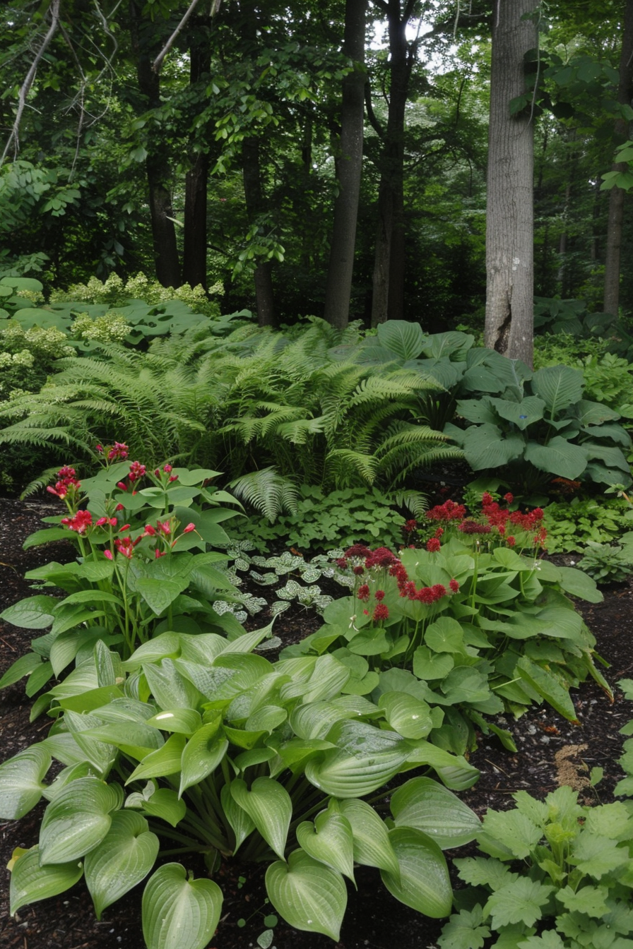 Wild Ginger with heart-shaped leaves in a shaded garden