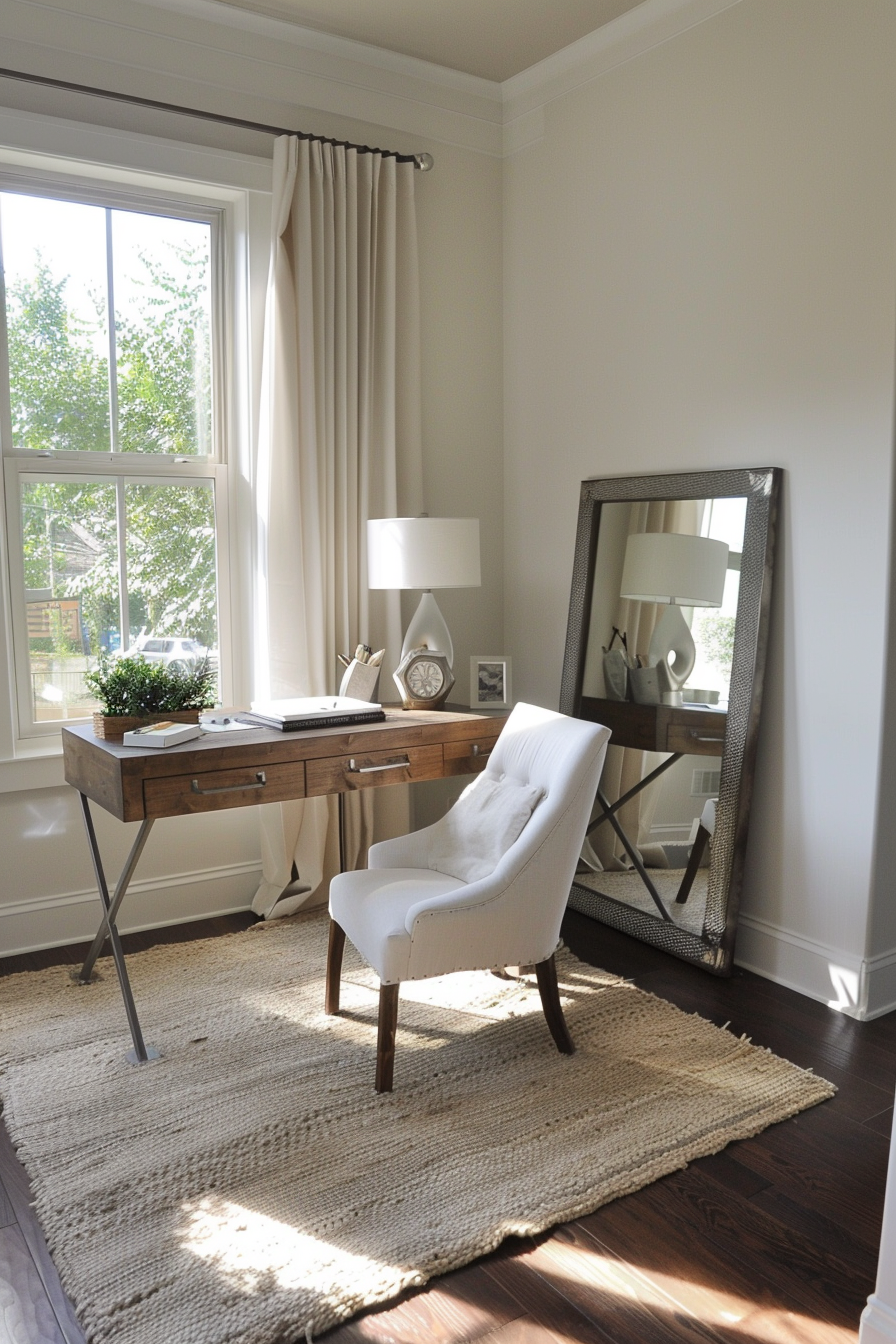 Mirrors reflecting light to enlarge space