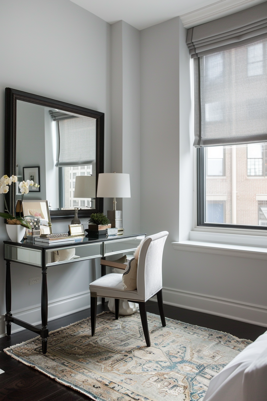 Stylish mirrors enhancing room decor