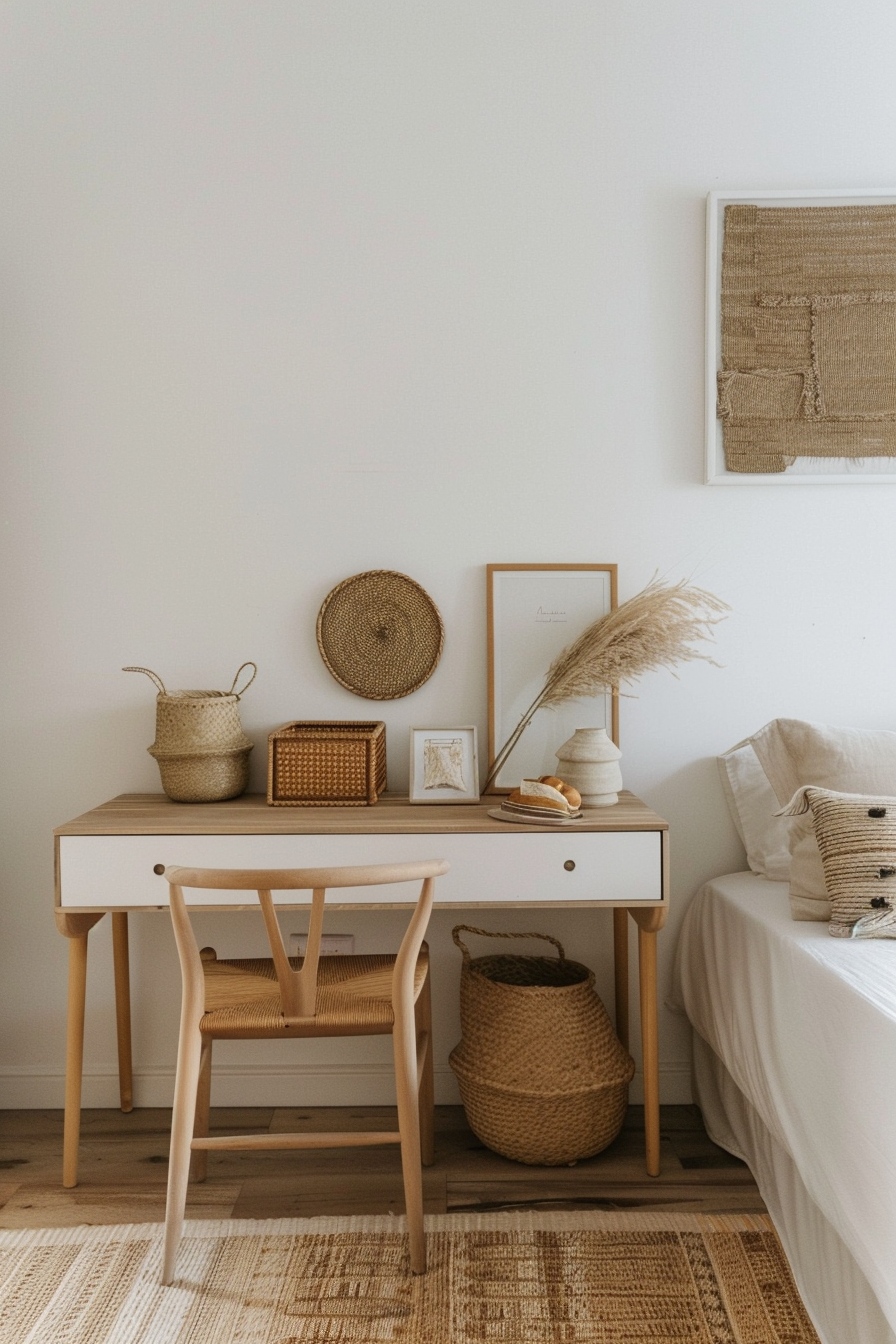 Clutter-free minimalist small office