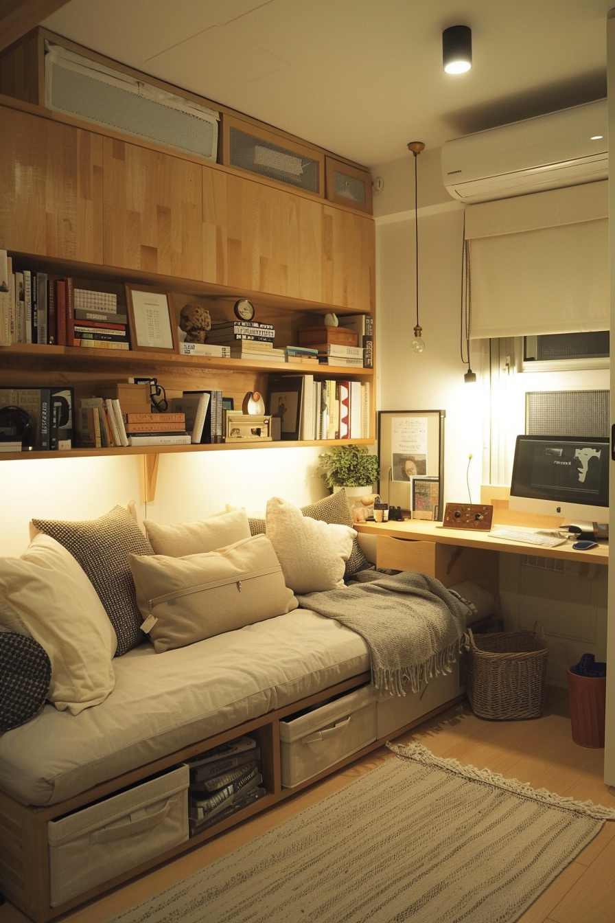 Convertible furniture in a cohesive color scheme