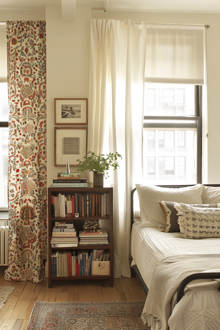 Decorative room divider with added plants