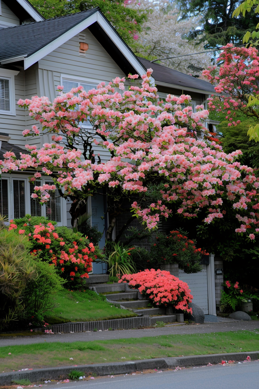 Japanese Pittosporum and Pinks providing year-round garden interest