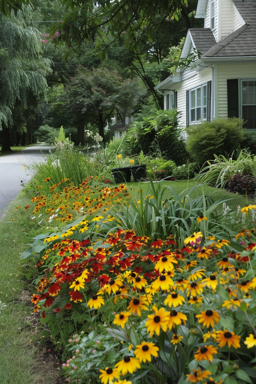 Close-up of Blanket Flowers and Threadleaf Coreopsis blooming
