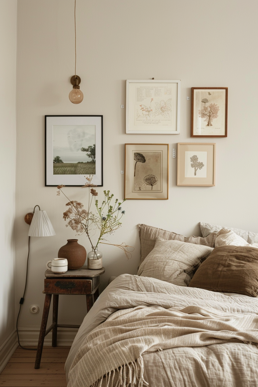 Securely hang items with command strips and hooks