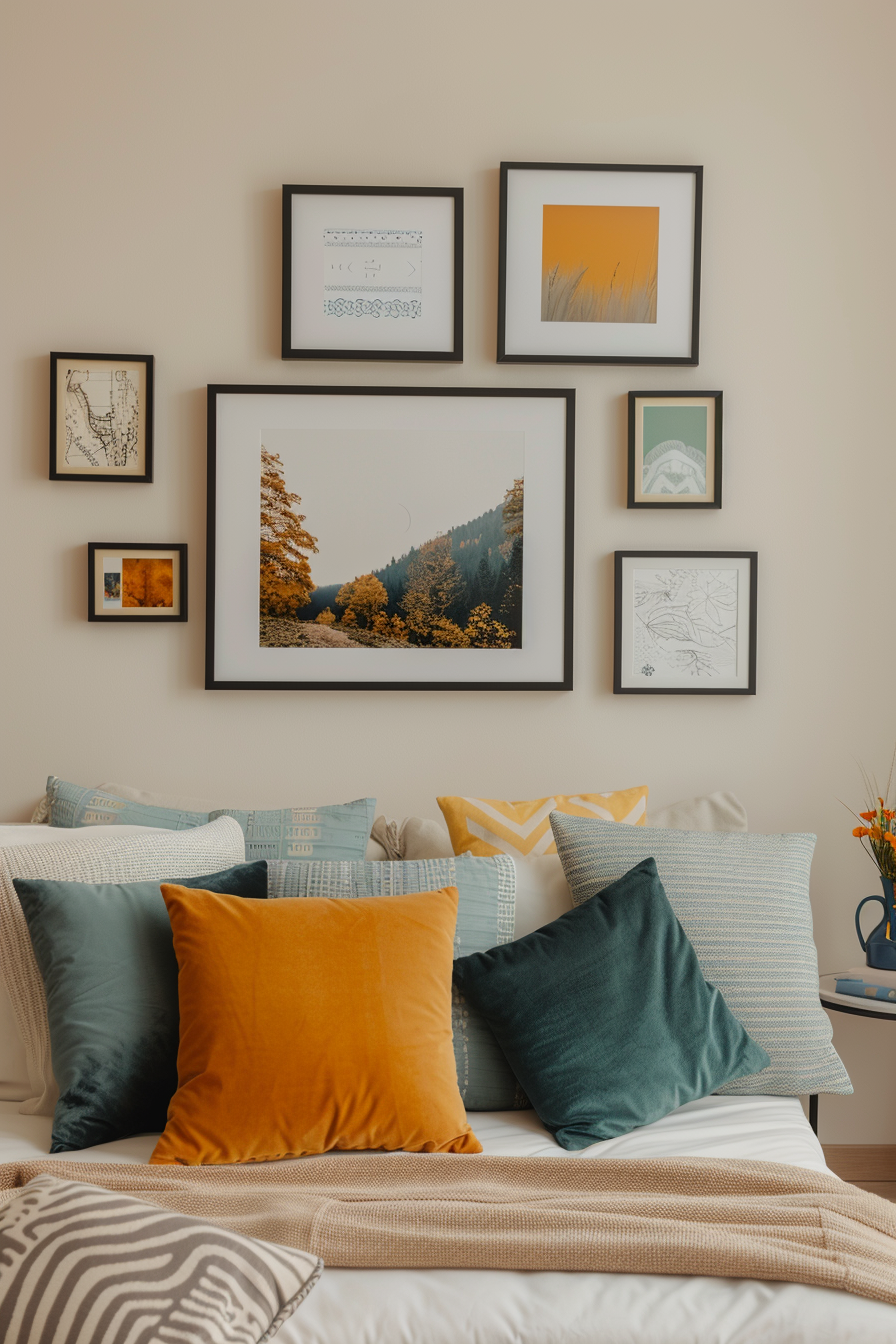 Balance pops of color throughout the display