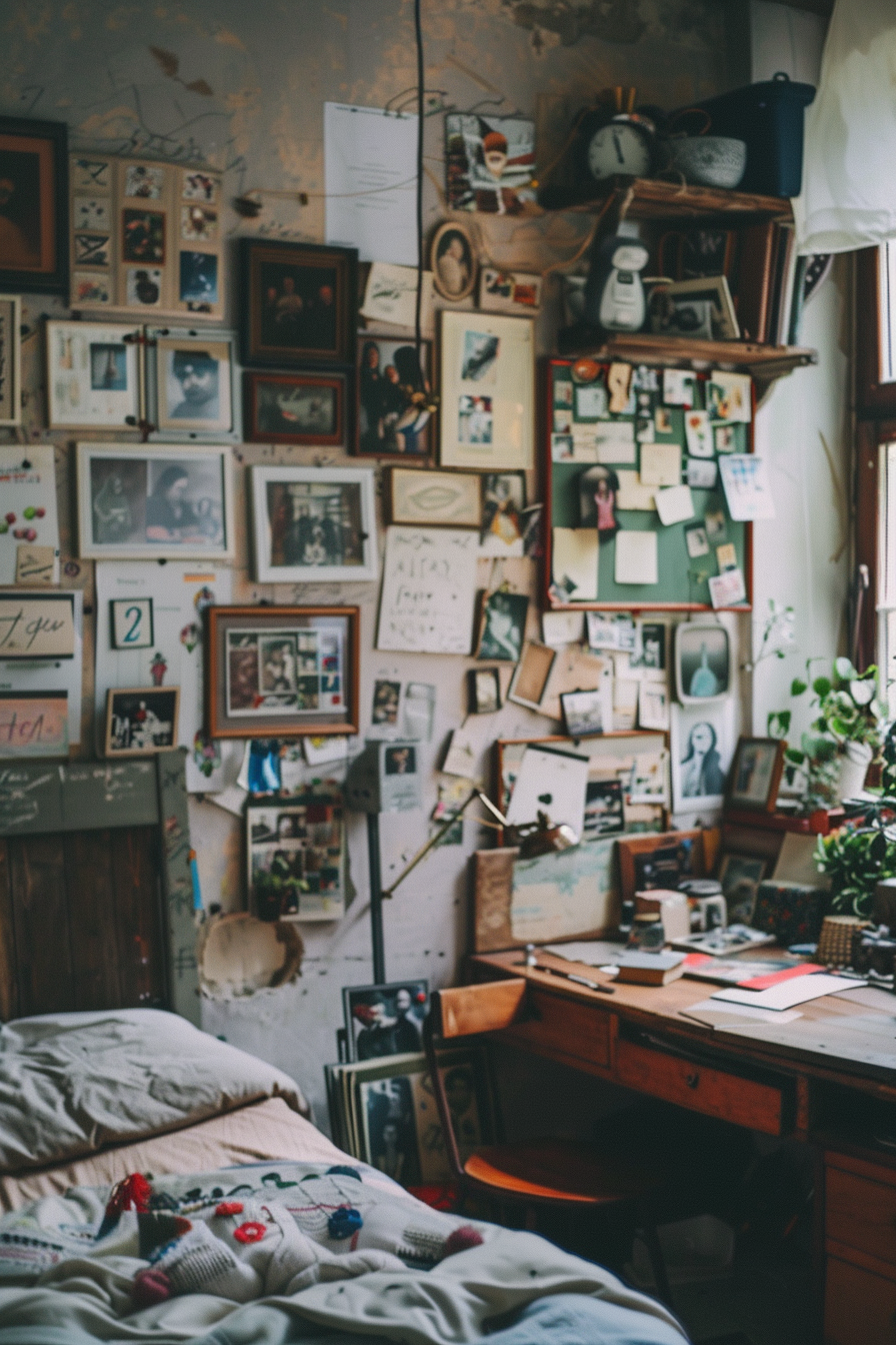 Blend personal items with thematic elements